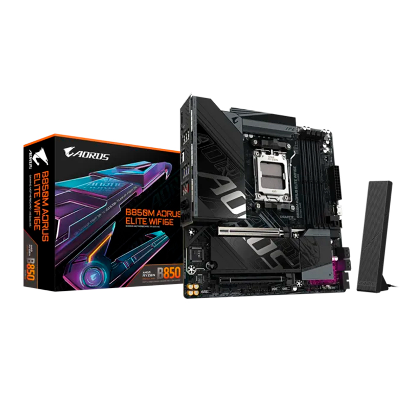 Motherboard GIGABYTE B850M AORUS ELITE WIFI6E (Rev 1.x) Chipset AMD B850, Socket AM5, MATX
