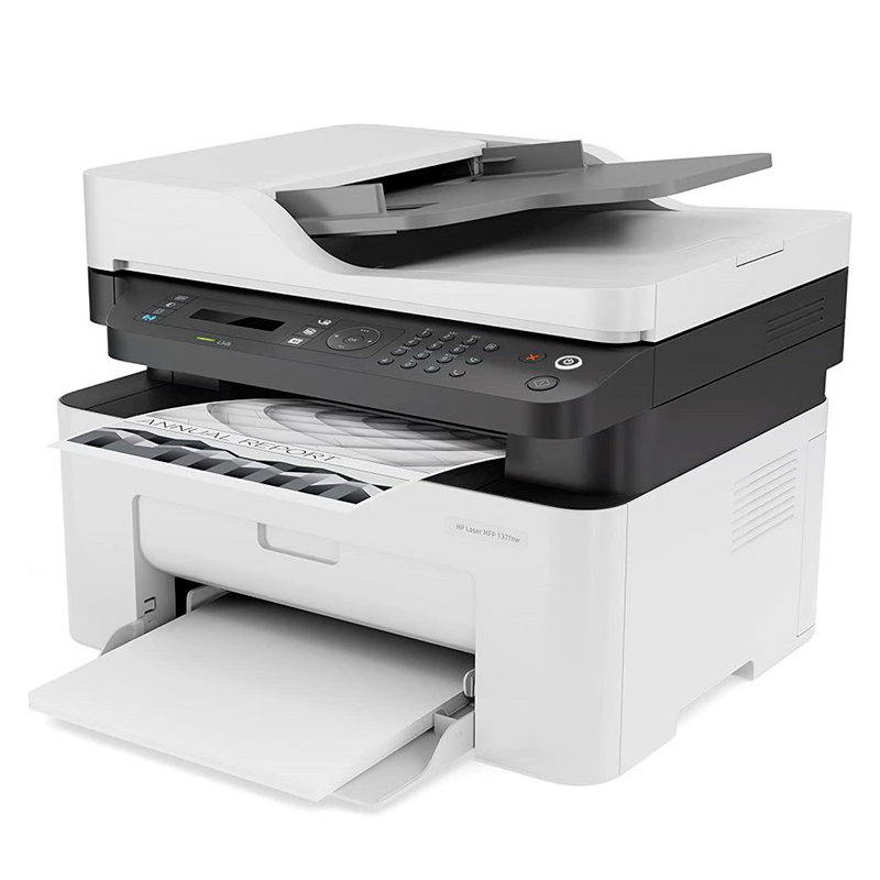 Impresora HP Láser MFP137FNW multifuncional monocromática, imprime/escanea/copia/Wi-Fi/USB