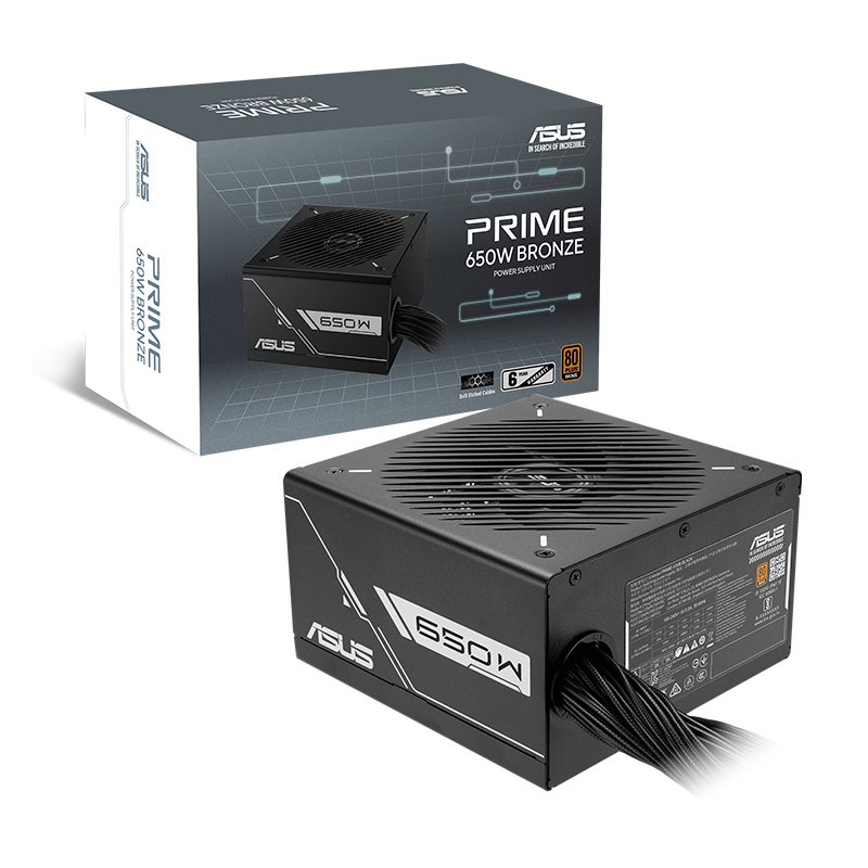 Fuente de alimentacion ASUS Prime 650B Black, 650W, 80 PLUS Bronze, Formato ATX,