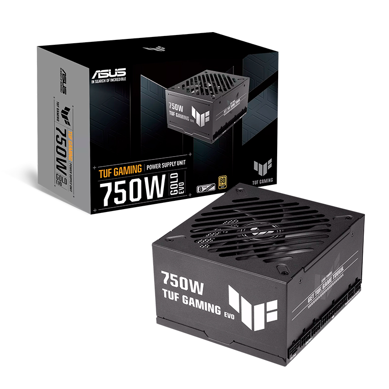 Fuente de alimentación ASUS TUF Gaming 750G EVO, 750W, 80 PLUS Gold, Formato ATX