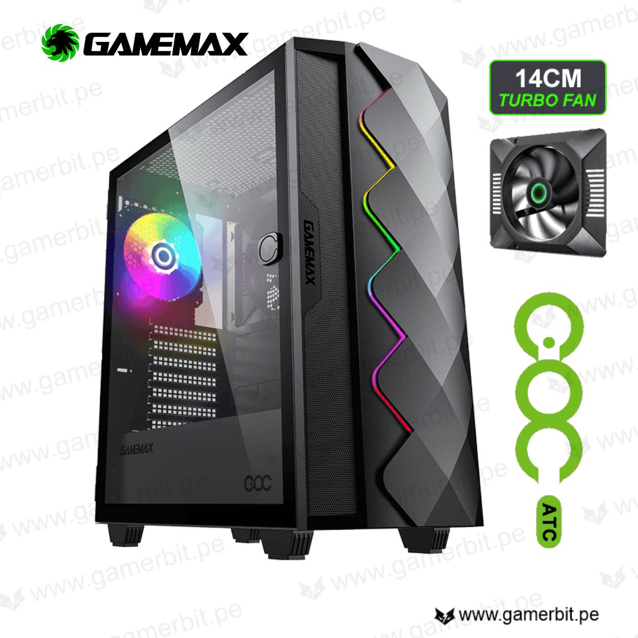 CASE GAMEMAX BLACK DIAMOND COC