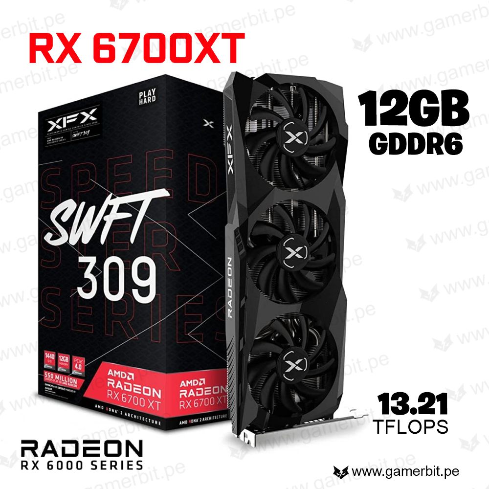 XFX Speedster SWFT210 Radeon RX 6650XT Core Tarjeta gráfica para Juegos