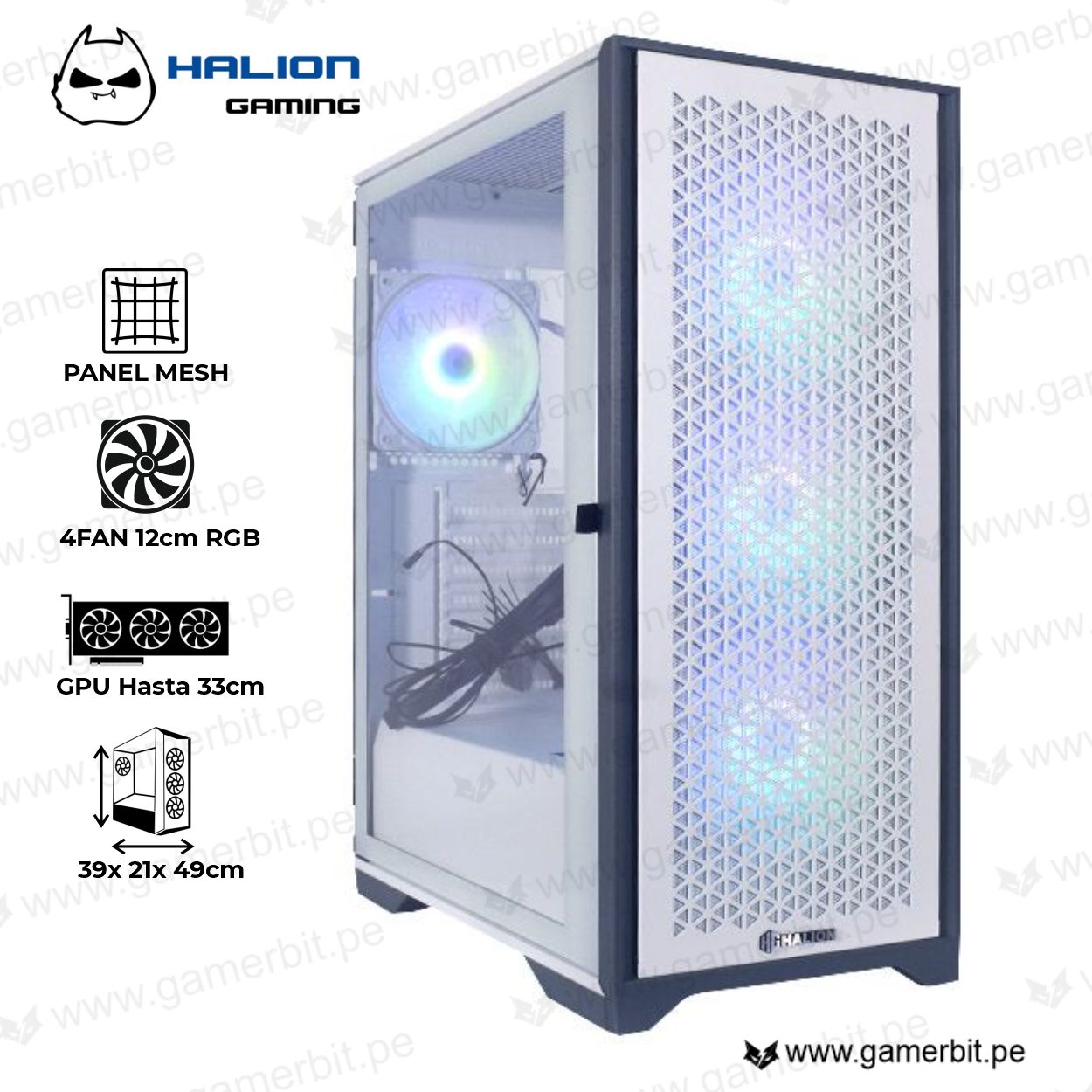 CASE GAMER HALION SNAKE C482TG SIN FUENTE